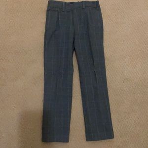 Boys size 6 Crewcuts dress pants. Charcoal/light grey. Adjustable waistband
